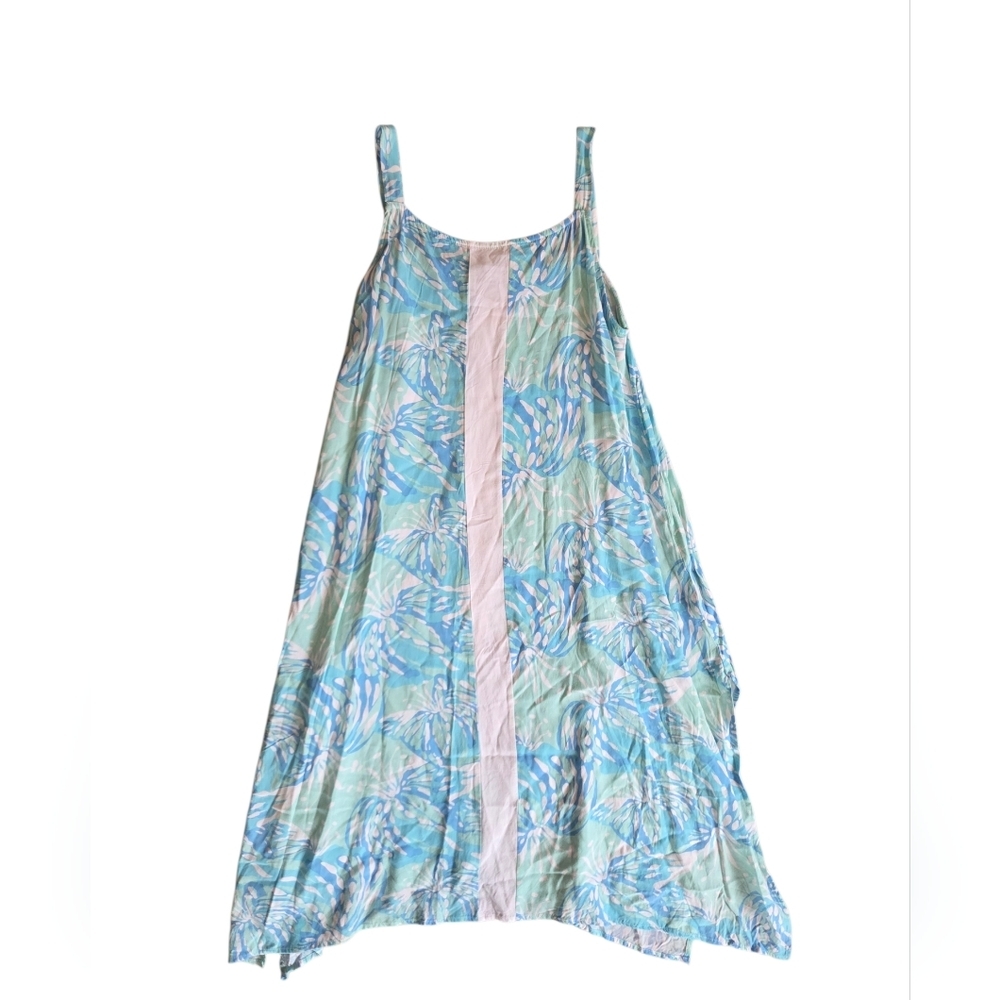 Lilibridge Blue Tropics Midi Dress Large